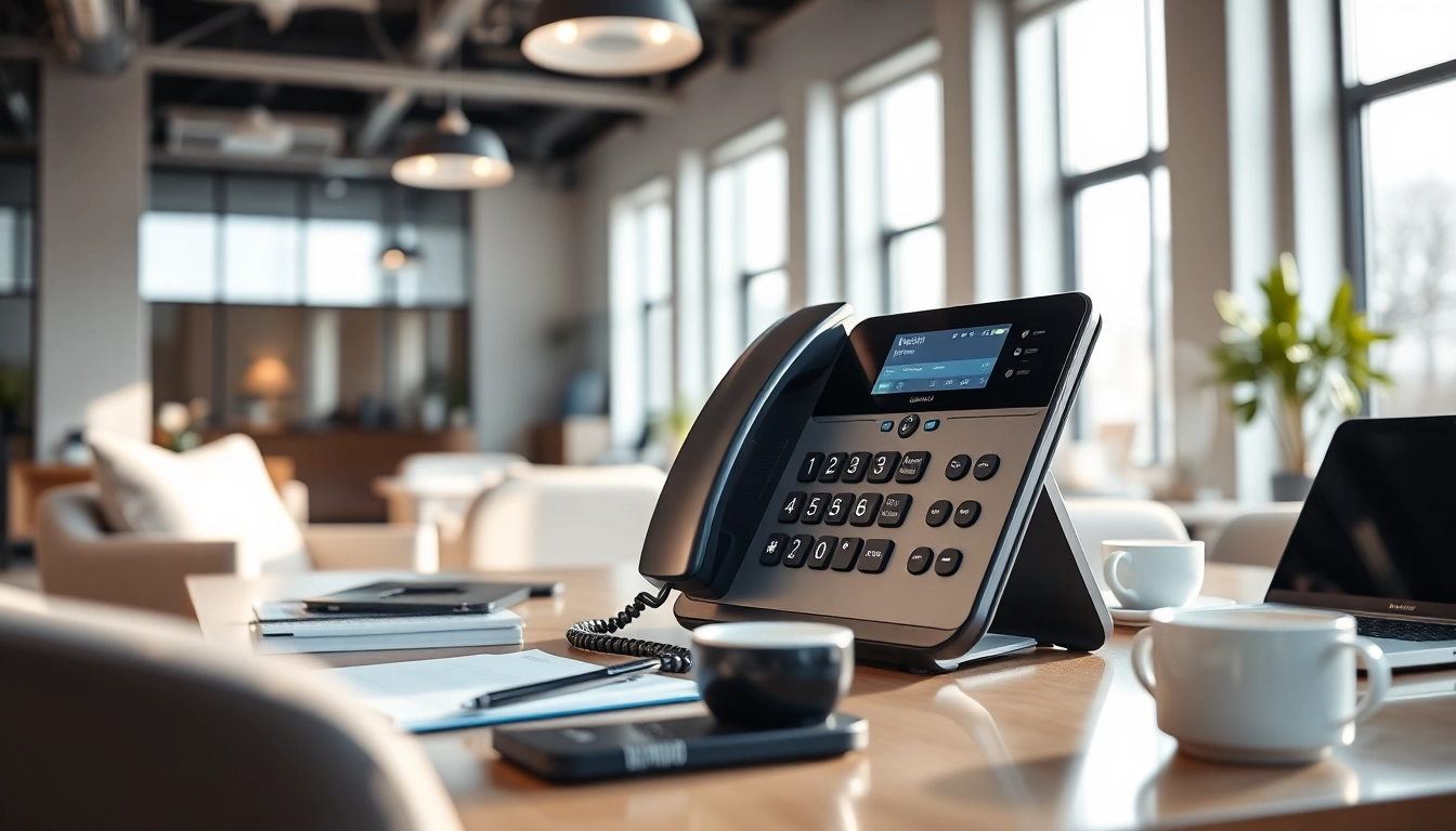 Explore advanced telephone systems in a modern office, showcasing efficiency and connectivity.