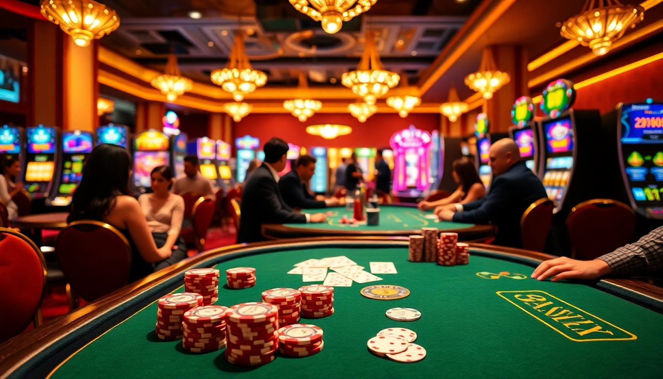 Exciting casino gameplay at https://32win.free/ with vibrant poker chips and slot machines.