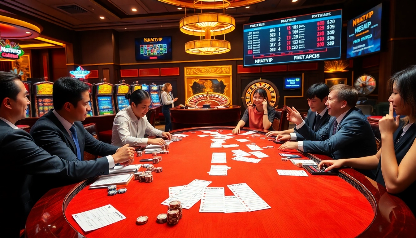 Experience the thrill of winning at NHATVIP's professional poker tables in a luxurious casino.
