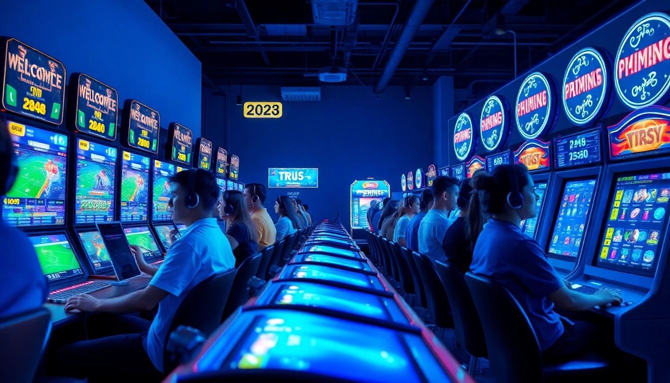 Engaging online gaming scene at go8.com showcasing diverse players immersed in interactive games.