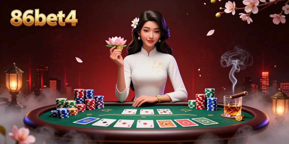 Experience poker action with 86bet4, featuring immersive gameplay elements and elegant design.