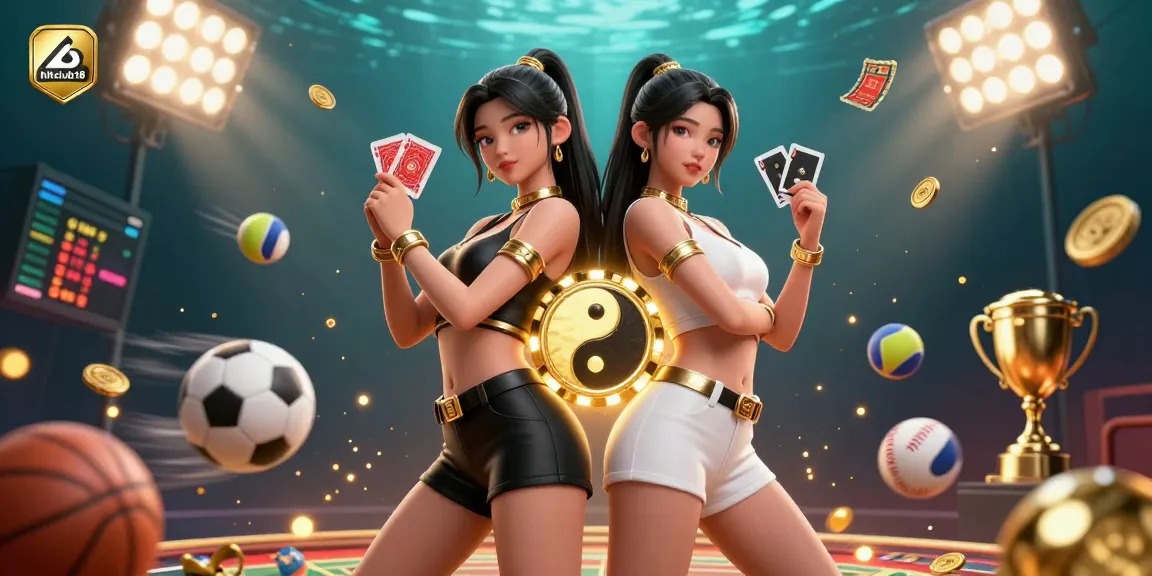 Experience excitement at hitclub18 with stunning Asian twin women and dynamic casino elements.