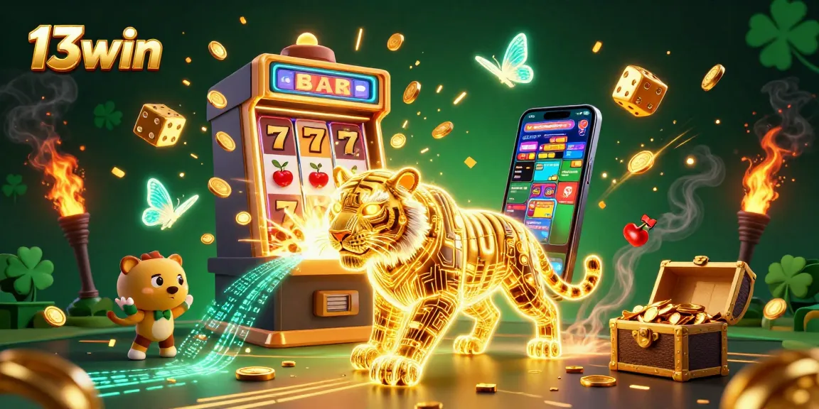 Experience thrilling wins at 13win's casino with a vibrant jackpot scene bursting with excitement.