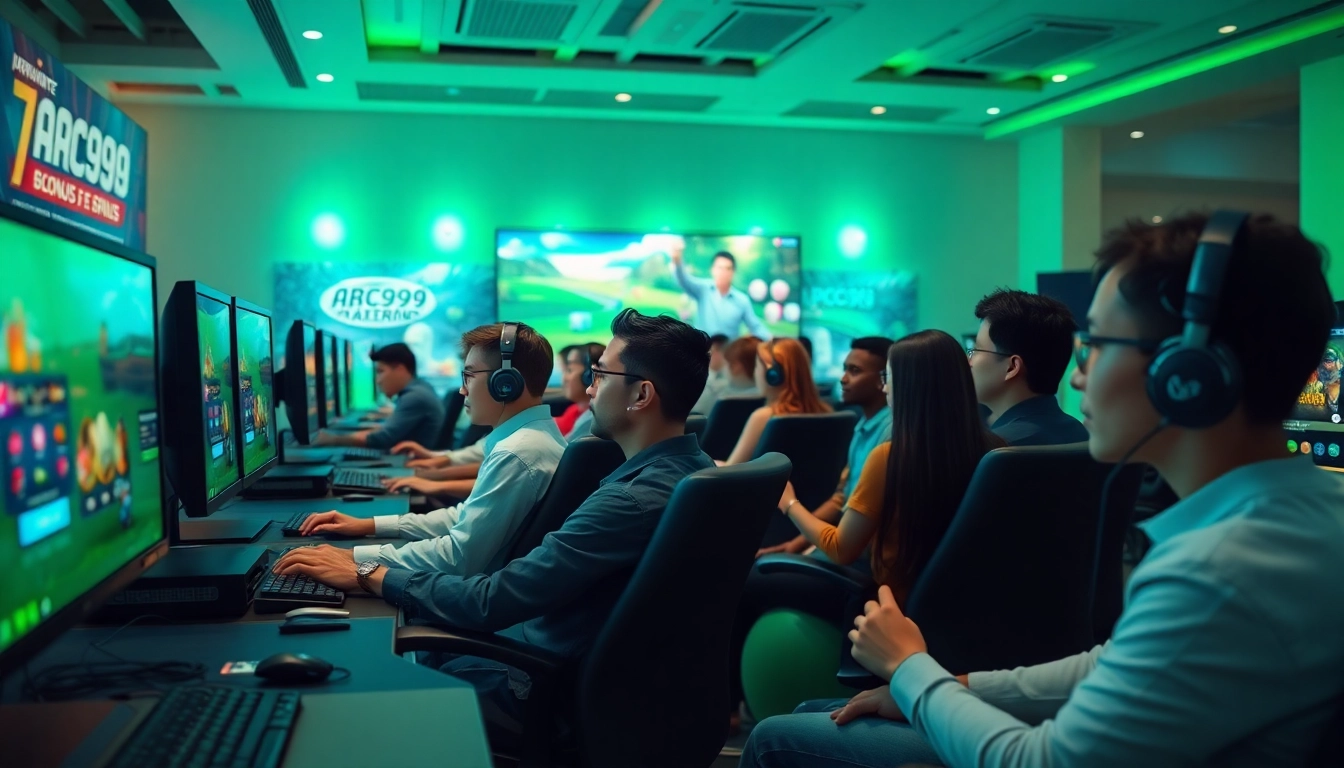 Players enjoying an engaging online betting experience on ABC999 platform with vibrant graphics.
