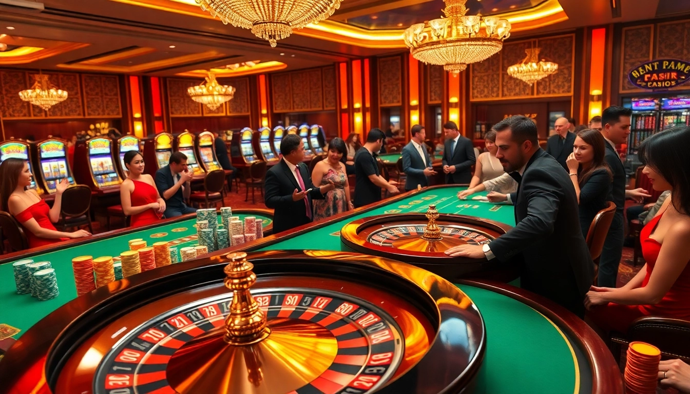 A thrilling casino scene with players at 89bet.in.net engaged in exciting games.
