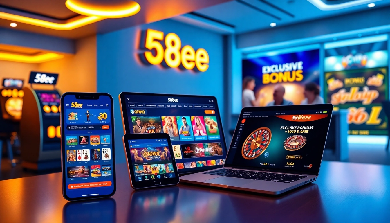 The dynamic and engaging 58ee online casino interface showcasing a variety of games, emphasizing security and excitement.