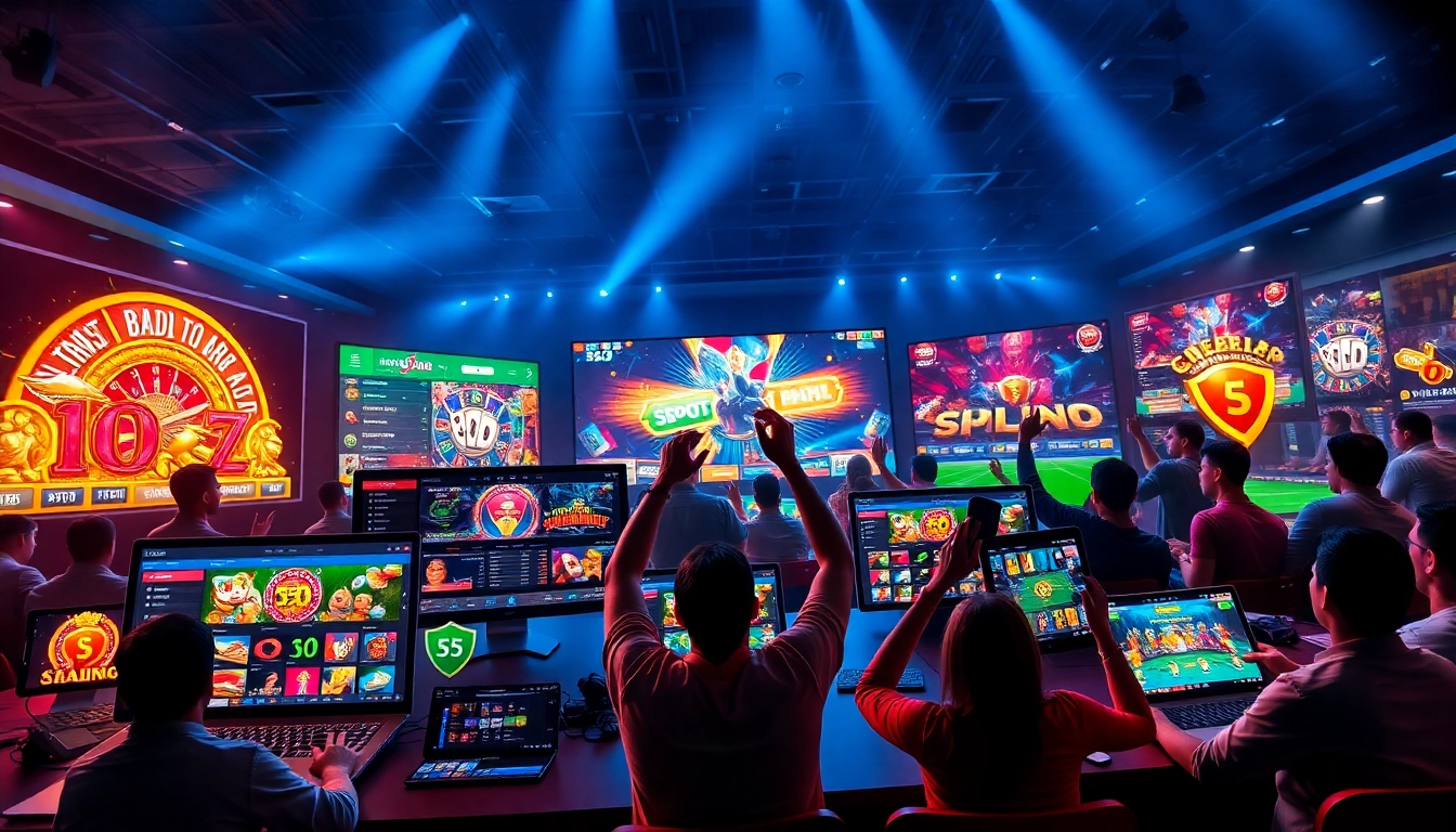 Experience the exciting games on the 55DD online betting platform, showcasing slots, poker, and sports betting.
