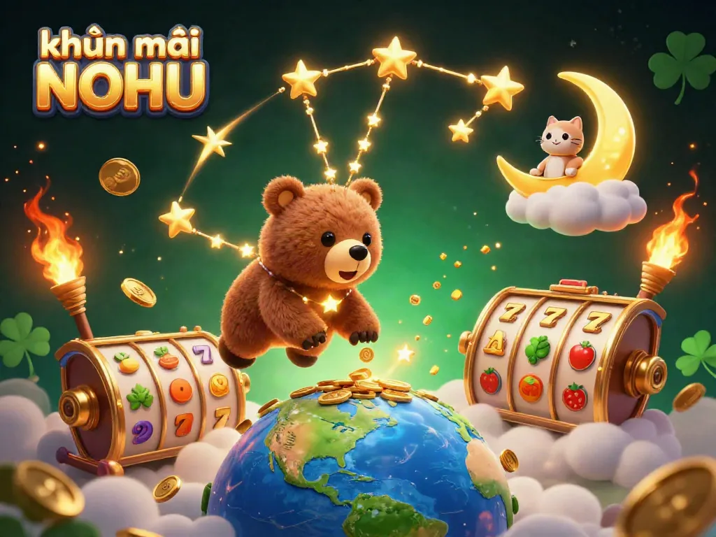 Spin for your chance at amazing jackpots with khuyến mãi NOHU's exciting game offerings featuring a dazzling 3D scene.