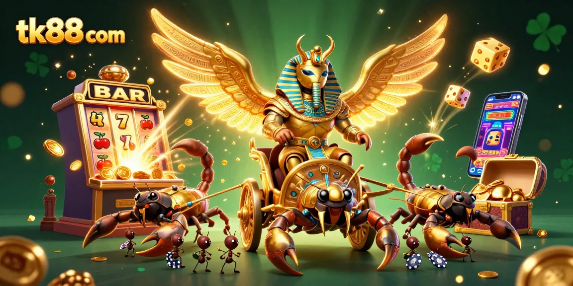 Experience thrilling wins at tk88 com with our vibrant 3D casino adventure illustration.