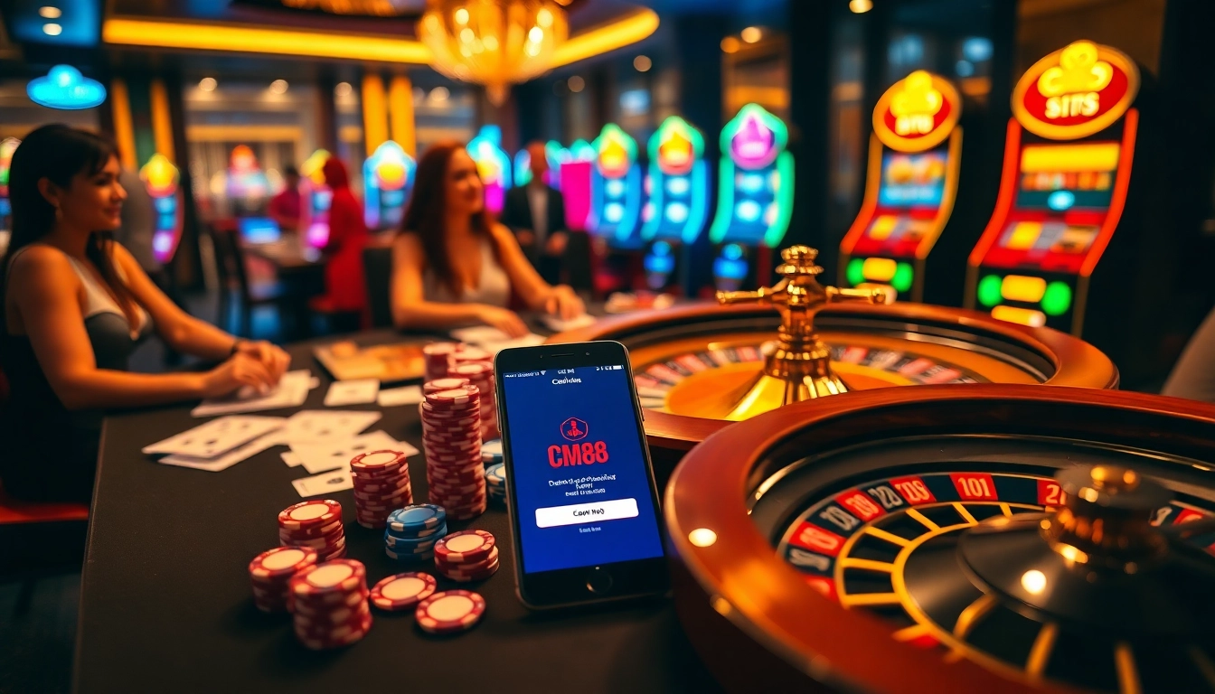 Experience the excitement of cm88 tải app in a vibrant casino setting.