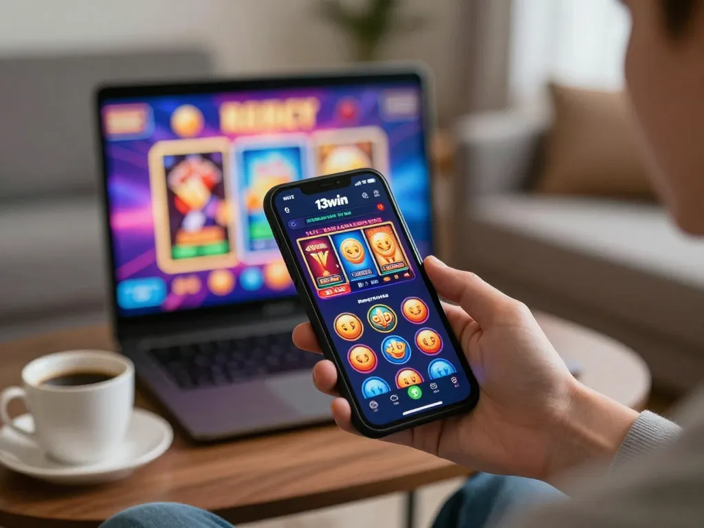 Engaging gameplay on the 13win mobile app, showcasing exciting casino games.