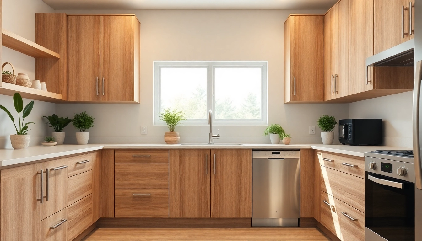 Elevate your space with cabinet refacing in Largo FL showcasing smooth finishes and wood grain.