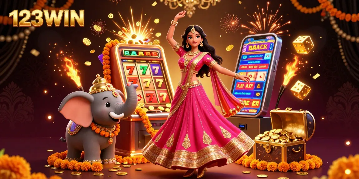 Experience thrilling wins at 123WIN with vibrant casino visuals and jackpot excitement.