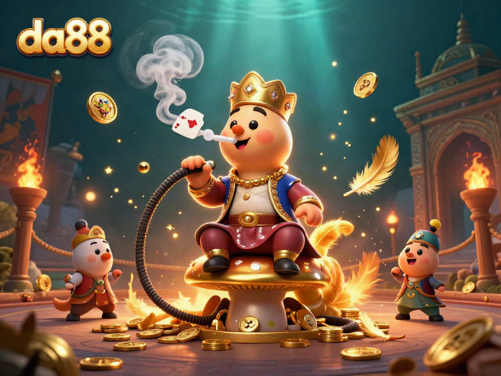 Experience thrilling gameplay with da88 in this vibrant 3D illustration capturing casino excitement.