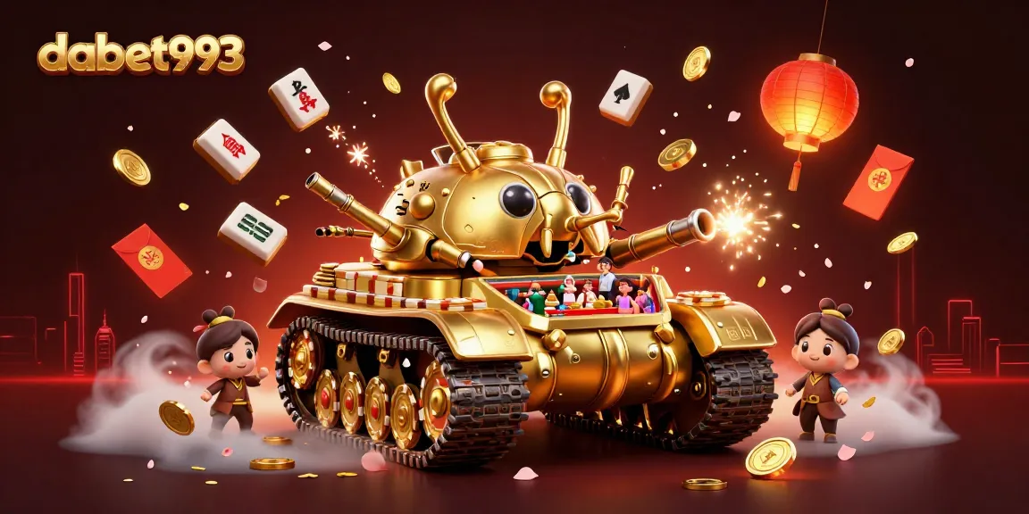 Experience the excitement of dabet993 with a vibrant 3D casino illustration featuring a golden beetle tank!