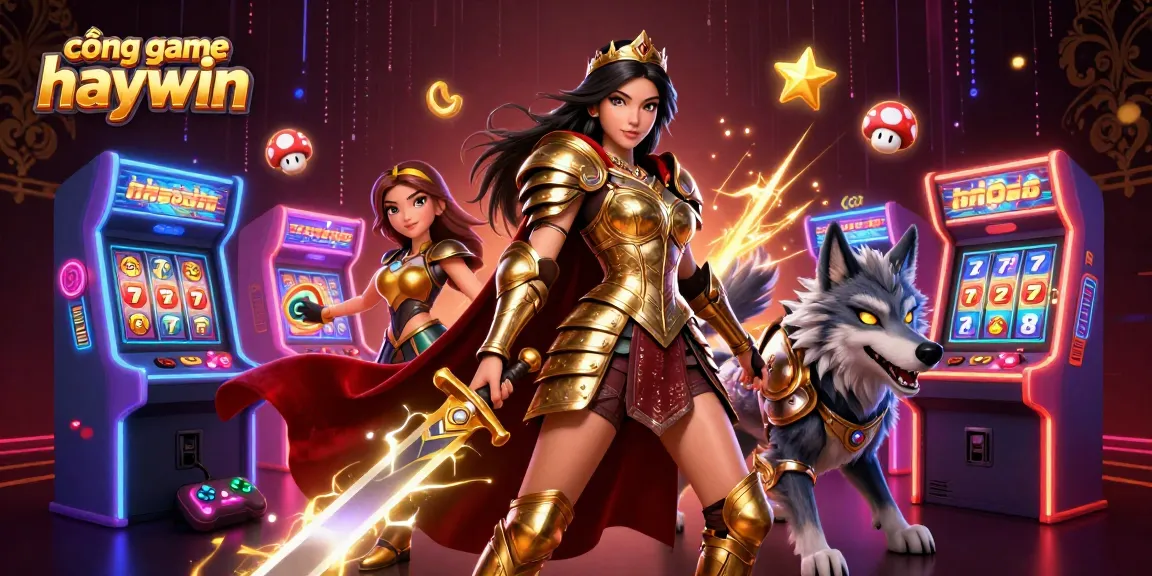 Experience thrilling adventures at cổng game haywin with dynamic casino elements and a powerful warrior.