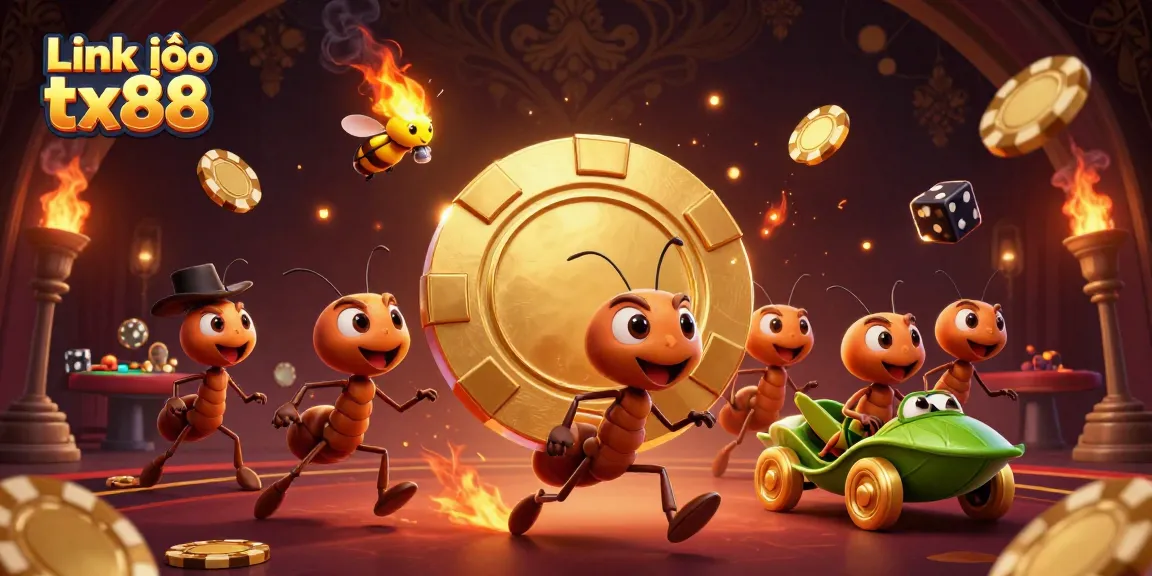 Experience Link vào tx88 with a thrilling team heist in a vibrant casino scene.