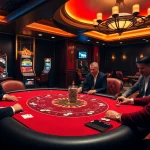 Engage in thrilling poker action at https://sky88.at/, showcasing luxury casino elements.