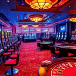 Experience thrilling casino gameplay at Du88 with vibrant slot machines and poker tables.