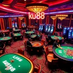 Experience the excitement at ku88 casino with vibrant gaming tables and luxury decor.