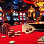 Experience the thrill of strategy at the 55WW poker table surrounded by vibrant chips and cards.